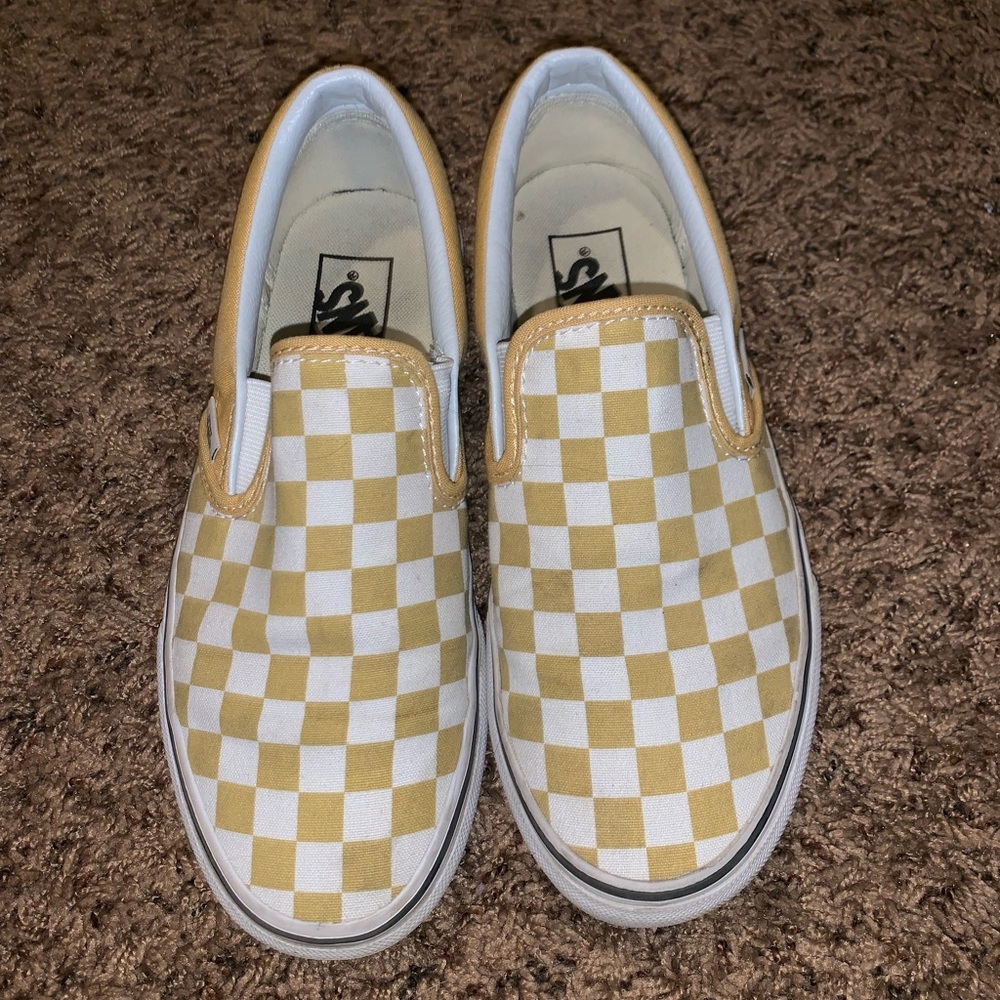 Yellow checkered vans